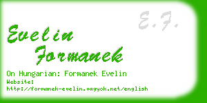 evelin formanek business card